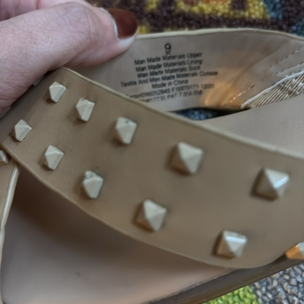 Studded Beige Sandals a new day - Picture 2 of 4
